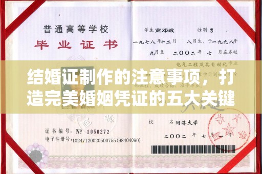 陆川结婚证制作的注意事项，打造完美婚姻凭证的五大关键点